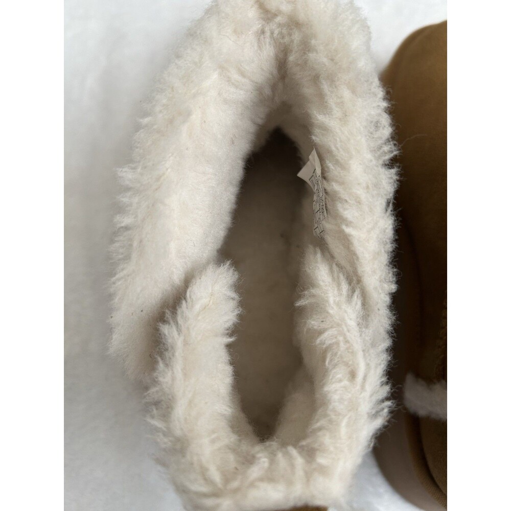 Koolaburra by UGG Cozy Faux Fur Lined Platform Chestnut Ankle Boots Women 9 NEW - Picture 6 of 9